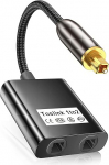 Optischer Kabel-Splitter, 1 in 2 Ausg&auml;nge, Toslink-Splitter, Dual-Port, optisches Audiokabel f&uuml;r Soundbar zu TV, CD, DVD, Verst&auml;rker