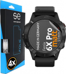 4x se&reg; 3D pimestusvastane kaitsekile Garmin Fenix 6X Pro (51 mm), tolmuvastane, 100% s&otilde;rmej&auml;lje- ja FaceID-&uuml;hilduv, lihtne mullita paigaldus, &uuml;likiire, l&ouml;&ouml;gikindel, Saksamaalt p&auml;rit