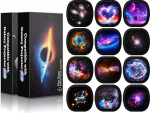 Galaxy projektorkettad, 12 realistlikku filmikettad Sama Meteor ja Galaxy projektorid (SKE-TKQ01 & BL-DQY02 Pro), 5K Ultra HD projektori slaidid, 12 plaadi komplekt.