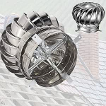 Dachventilator aus Edelstahl 304, verst&auml;rkter Dachbodenventilator, windbetriebener Abluftventilator f&uuml;r Schornsteine, regendichter, Nicht motorisierter Ventilator f&uuml;r Fabriken