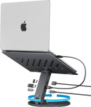 Spigen ArcDock 6-in-1 s&uuml;learvuti tugi koos dokkimisjaamaga koos USB C-C kaabliga Ergonoomiline, USB A/C & 4K 60Hz HDMI MacBook iPad Pro Air Neo A16 M2 M3 M4 M5 ja k&otilde;ikidele kuni 15,6-tollistele s&uuml;learvutitele