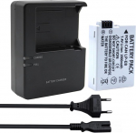 LP-E8 1900mAh akupakett ja LC-E8 LC-E8E akulaadija &uuml;hildub EOS 550D, EOS 600D, EOS 650D, EOS 700D, Rebel T2i T3i T4i T5i, EOS Kiss X4 X5 X6 kaameraga.