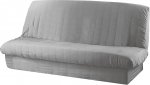 DOUCEUR D'INTERIEUR Click CLACK kate tikitud + alusrihm tavaline pol&uuml;ester Essentiel GRIS, hall, kolm istekohta