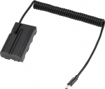 Hersmay NP-F550 dummy aku koos USB Type C toitekaabli adapteriga - &uuml;hildub NP-F570/F750/F960/F970-ga Sony kaameratele, videokaameratele, ringh&auml;&auml;lingu LED-valgustitele, monitoridele, Atomos Ninja BMPCC-ile