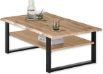 Stella Trading Venice kohvilaud Wotan Oak Look, must, kvaliteetne diivanilaud elutuppa, 107 x 40 x 66 cm (B x K x S)