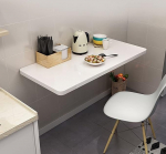 Fr&uuml;hst&uuml;cksbartisch f&uuml;r die K&uuml;che, wei&szlig; | Computerarbeitspl&auml;tze f&uuml;r die Arbeit im Homeoffice | Wandmontierter Klapptisch | Klappbarer Schreibtisch f&uuml;r Schlafzimmer, Waschk&uuml;che, Werk