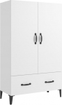 vidaXL Highboard Sideboard sahtli kapp Sideboard k&uuml;lgkapp mitmeotstarbeline kapp seisev kapp elutuba valge 70 x 31 x 115 cm puitmaterjali