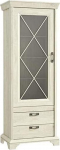 Forte Kashmir vitriinkapp 1 klaasukse ja 2 sahtliga, komposiitpuit, m&auml;nni valge, S x K x M: 78 x 210,3 x 48,2 cm