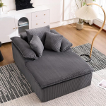 DRIXNO Diivan magamisfunktsiooniga, Chaise Longue lamamistool, n&ouml;&ouml;rdiivanvoodi, pilves diivan koos padjaga, mugav &uuml;hekohaline p&otilde;randasuvila, magamistool elutuppa, magamistuppa, 177 x 122 x 92 cm, 177 x 122 x 92 cm