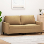 Homgoday 2-kohaline diivan k&uuml;lalisdiivan Modernne diivan diivan seljatoega k&auml;etoega kangast diivan iste diivan k&uuml;lalisdiivan iste m&ouml;&ouml;bel elutuppa magamistuppa pruun 140 cm Velvet