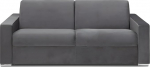 Vente-unique Calito 4-kohaline diivanvoodi - lamamispind: 160 cm - Madratsi k&otilde;rgus: 18 cm - Samet - Antratsiit