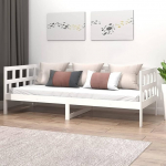 ZEYUAN p&auml;evavoodi, diivanvoodi, diivanvoodi, diivanvoodi, diivanvoodi, p&auml;evavoodi, diivanvoodi, teismeliste voodi, diivanvoodi, valge massiivne m&auml;nnipuit, 90 x 200 cm
