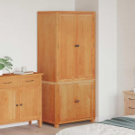 Aufbewahrungsm&ouml;bel-Set braun Holzwerkstoff Eiche Kiefer 80x50x180 cm mit 4 T&uuml;ren und Anti-Kipp Vorrichtung ideal f&uuml;r Schlafzimmer Flur Stauraum und Ordnung