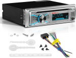 KIT Set F&Uuml;R BOSS Audio Systems MR508UABS, Stereo Single-DIN, Digital Media, AM/FM-Empf&auml;nger, Stereo, AUX/USB/MP3, mit Bluetooth, Marine, f&uuml;r Boote, 1 St&uuml;ck + kostenlose Ausbauschl&uuml;ssel