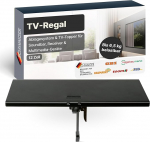 SCHWAIGER TV riiul 12 tolli I TV hoius&uuml;steem ja TV topper helibaarile, vastuv&otilde;tjale ja multimeedia seadmetele I t&ouml;&ouml;riistavaba kinnitus teleri kohal I multimeedia riiul I maksimaalne koormus 6,5 kg