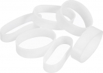 hankekaart 200 tk Silikoonist kummipaelad 5mm x 15.5mm Kummi r&otilde;ngad R&otilde;ngad Kaabli sidemed Tugevad elastsed lindid Non Slip for Cord Packing Pouch Valge