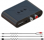 Bluetooth 5.3 audio vastuv&otilde;tja, traadita RCA Bluetooth adapter stereo audio vastuv&otilde;tja/USB m&auml;lupulk/NFC &uuml;he puudutusega &uuml;hendus autok&otilde;laritele ja k&otilde;rvaklappidele