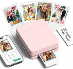 Nelko fotoprinter PP01 V&auml;rviline kaasaskantav mini fotoprinter nutitelefonile koos 20 fotopaberiga, tindiprinter, kleepuv tagak&uuml;lg iOS ja Android, l&otilde;bus redigeerimisrakendus, roosa