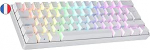 Ranked N60 Nova mehaaniline 60-protsendiline klaviatuur, Hotswap m&auml;nguklaviatuur, 62 programmeeritavat klahvi RGB valgustusega, PC/Mac Gamer, AZERTY prantsuse (valge, Gateron Red)