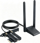 WiFi 7 6500Mbps traadita Bluetooth 5.4 PCIe v&otilde;rgukaart BE7925S 6GHz/5GHz/2.4GHz PCI Express Bluetooth Wireless 7 kaart lauaarvutile/PC ainult Windows 11 (64 Bit)