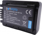 VW-VBY100 Premium 3.7 V / 970 mAh aku Panasonic HC-V110, HC-V130, HC-V160, HC-V201 jaoks.