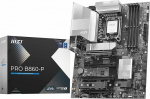 MSI PRO B860-P emaplaat, ATX - toetab Intel Core Ultra protsessoreid (seeria 2), LGA 1851-12 DRPS, DDR5 Memory Boost (8600+ MT/s OC), PCIe 5.0 x16 & 4.0 x16, M.2 Gen5, 5G LAN