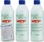 DEWEPRO komplekt: Sanit Lubricant 3087-3 500 ml pudelid - t&auml;iuslik m&auml;&auml;rdeaine k&otilde;ikide pistikmuhvide &uuml;henduste paigaldamiseks, sisaldab 1 x Dewepro&reg; Single Scrubi