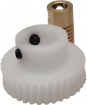 Pinion Gear 1 Piece 0.5 Module Worm Gear Set, 1:20 Gear, 20 hammastega, Turbine Wheel, 3 mm, 4 mm, 5 mm, 6 mm Bore, 0.5 m, 20 hammastega, Plastic Worm Gear Drive Mechanism (6 mm Bore)