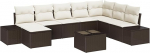 8 Teile Garten Diivan komplekt koos Kissen Grau Poly Rattan Gartenlounge Model3355857