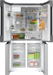 Bosch KFD96APEA, Series 6, Smart XXL French Door Fridge, 183 x 90.5 cm, 375 L Cooling & 199 L Freeze, NoFrost, Ice and Water Dispenser, VitaFresh for Longer Freshness, Brushed Steel