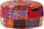 vidaXL Pouf Handmade Red
