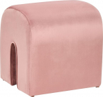 Pouf Velvet Pink U-Shape 42 x 42 x 35 cm Velvet Stool Glamour Look Modoc