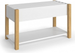 VitaliSpa Malia laste riiul, valge / tammepuust 80 x 46 x 40 cm, valmistatud puitlaastplaadist, toode lastele, m&auml;ngu- ja lugemisruum koos mugavusteguriga