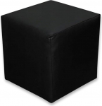 Parim kodu jaoks Stool Seat Cube Floor Cushion Stool Faux Leather Pouf Footstock Living Room Footstock Padded Seat Cube 40 x 40 x 40 cm Stool Wood Material Ottoman (Black)