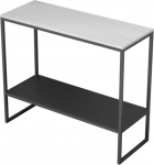 JYBNBBE Moderner Konsolentisch, Marmor-Beistelltisch, moderner Nachttisch, Kleiner Emit Metallregal, Konsolen-Sofatisch f&uuml;r Wohnzimmer, Eingang, Flur,D-65 * 25 * 55CM