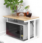 Wakects mikrolaineahjuriiul Toaster Rack Mikrolaineahju riiulid K&ouml;&ouml;giriiul metallist Ruumis&auml;&auml;stu 57 x 38 x 35 cm (valge)