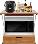 Sindipanda 2-tasandiline laiendatav mikrolaineahju riiul Raudne k&ouml;&ouml;gi pagaririiul mikrolaineahju ahjuriiul K&ouml;&ouml;gitoolilaua hoidmise korraldaja &uuml;hiselamute korterite korteri&uuml;histutele, 54 x 35 x 50 cm (puidu v&auml;rvi)