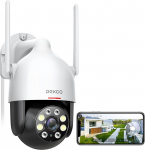 DEKCO 2K Outdoor WiFi Surveillance Camera, 350&deg;/90&deg; Swivelling WiFi Camera Outdoor, 3MP WiFi Camera with Automatic Tracking, 30 m Night Vision in Colour, 2-Way Audio, IP66