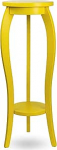 bixard Stand Stool K&otilde;rvallaud Konsool ehtsast puidust (kollane, 28 x 75 cm)