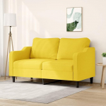Mengtu 2-kohaline diivan Kahekohaline diivan Diivan Lounge diivan Relax diivan K&uuml;lalissohva Diivan Lamamistoas Diivan Pehmendusega diivan elutuppa K&uuml;lalistetuppa Magamistuba Helekollane 140 cm kangas