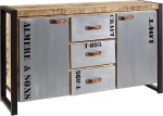 Massiivne mango m&ouml;&ouml;bel tr&uuml;kitud Top Industrial Style Sideboard t&auml;ispuidust rauast Factory # 132