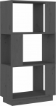Tidyard B&uuml;cherregal B&uuml;cherschrank Standregal Aktenregal Wandregal Raumteiler Regal Raumtrenner B&uuml;roregal Mehrzweckregal 51 x 25 x 101 cm (B x T x H),Kiefer-Massivholz,Grau