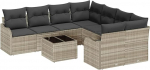 Gartensofa-Set mit Kissen 9 tk Hellgrau und Dunkelgrau Gartenm&ouml;bel Model3354311