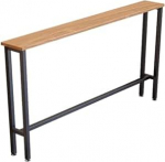 Moderner Konsolentisch mit rechteckiger Basis, Wandfl&auml;chen, seitlicher Flur, Eingang, schmaler Eingangskonsolentisch, K&uuml;chenfr&uuml;hst&uuml;ckstisch, 125 cm schmaler Langer Stehtisch, industrieller