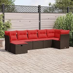 Garten-Sofagarnitur mit Stauraum & Fu&szlig;hocker - PE-Rattan, 55x53x34 cm, f&uuml;r Terrasse und Innenhof Model3325310
