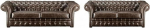 Vente-unique - Chesterfield komplekt 3+2 - Vintage nahk - pruun - CLOTAIRE