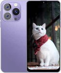 6,3-tollise HD-ekraaniga odav nutitelefon, 16 GB ROM (laiendatav kuni 128 GB), 4000 mAh suur aku, kaks SIM-kaamerat, Android 10.0, tugi WiFi Bluetooth Face ID mobiiltelefon (lilla)