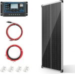 Nicesolar 100 W p&auml;ikesepaneel 12 V monokristalliline p&auml;ikesepaneelide komplekt, 100 W p&auml;ikesepaneel koos 20 A laadimiskontrolleriga, mis on ette n&auml;htud elamu, paadi, haagissuvila, kodumajapidamise 12-voldise energialaengu jaoks