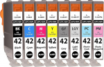 Supply Guy 8 printerikassetti, mis &uuml;hilduvad Canon CLI-42 Multipackiga Pixma PRO100 PRO100s jaoks.
