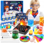 WixbFyn 56 eksperimentide komplekt lastele - koolilabori katsekarbid, harivad m&auml;nguasjad poistele ja t&uuml;drukutele vanuses 3 kuni 14 aastat, kasvatage kristalle, looge vikerkaarevihma, MYJ668-H
